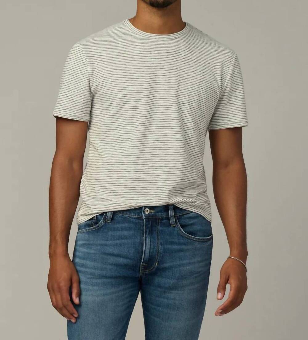 NEW JOE'S JEANS stripe tee in black/white